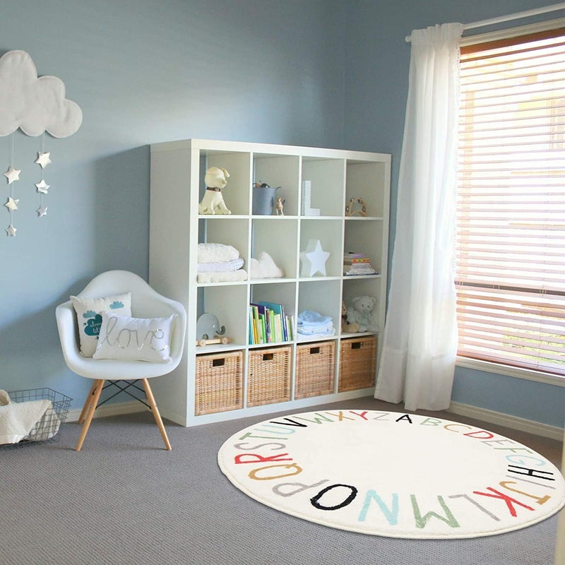 Topotdor Rainbow Round Kids Play Rug - Image 2